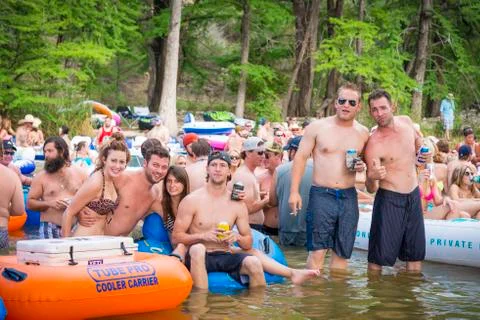 River Party Stock Photos