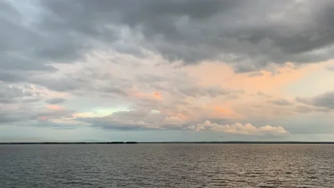 River passage view to infinity of river 04 Stock Footage 143633196