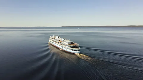 River passenger ship Video stock 155298793