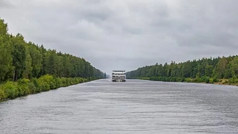 A river passenger ship Stock Photos