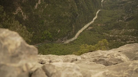 River passing in rocky gorges, Verdon, France Video stock 101525334