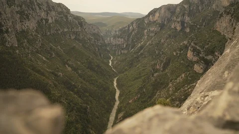 River passing in rocky gorges, Verdon, France Video stock 101525864