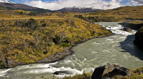 A river in Patagonia. Stock Footage 6120825