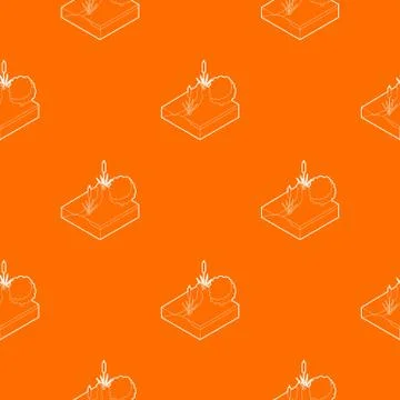 River pattern vector orange Stock Illustration