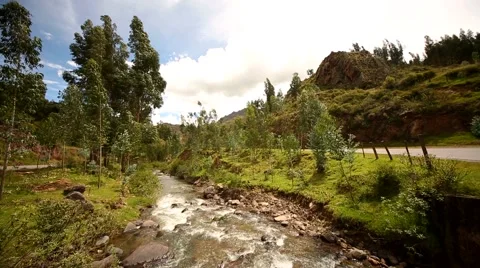 River in Peru near Cusco Stock Footage 65791950