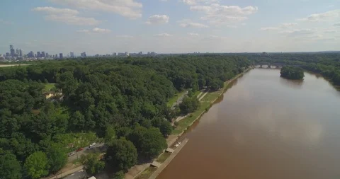 River to Philadelphia Stock Footage 90736103