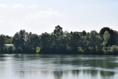 The river of Po Stock Photos