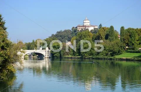 River po in turin, italy Stock Photos