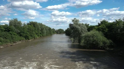 River in the Pò Valley Video stock 91118190