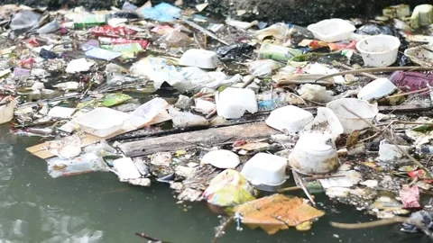River pollution Stock Footage 243274623