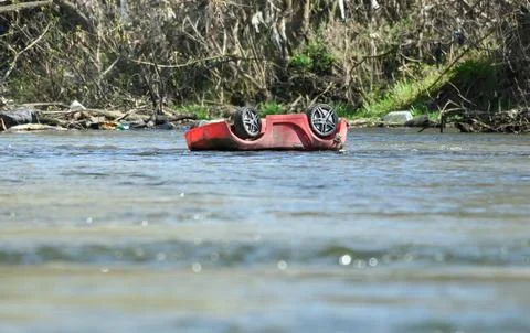 River pollution . Stock Photos