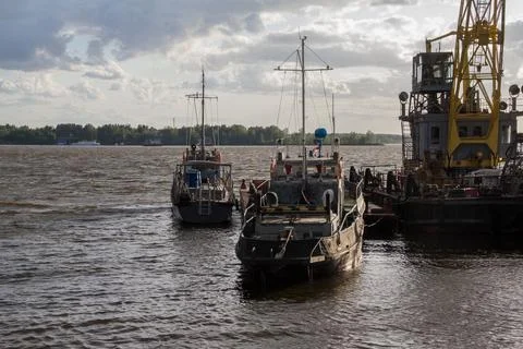 River Port Activity Stock Photos