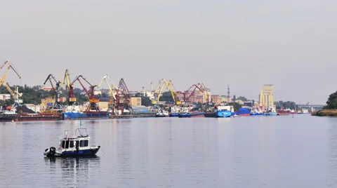 River port Stock Footage 55808720