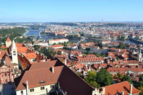 River in prague Stock Photos