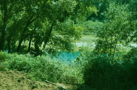 A river in a prairie Stock Photos