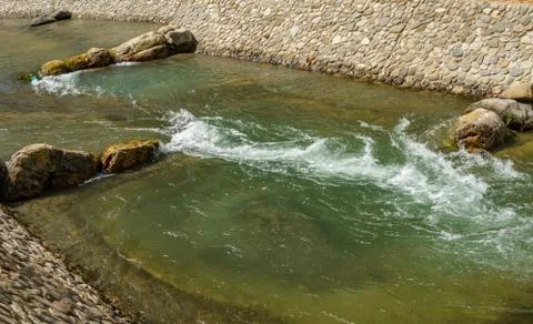 River with prepared rapids Foto stock