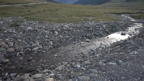 River in the Pyrenees through the valley area of Aran Stock-Footage 97786734