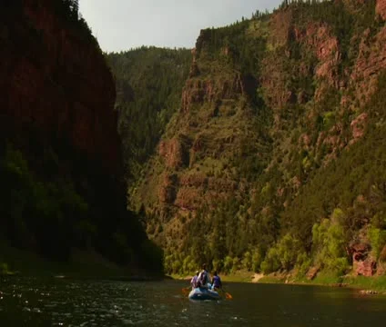 River Rafting in the Mountains 2 Stock Footage
