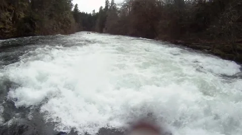 River Rafting POV Stock Footage