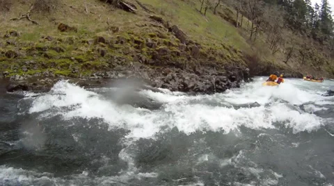 River Rafting POV Stock Footage