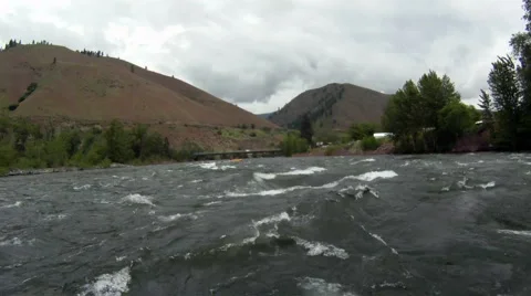 River Rafting POV Stock Footage