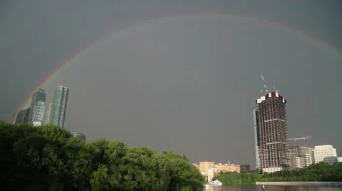 River. Rainbow Stock Footage 52982564