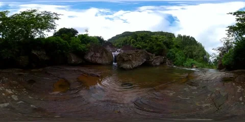 River in the rainforest. Sri Lanka. Virtual Reality 360. Stock Footage 166572942