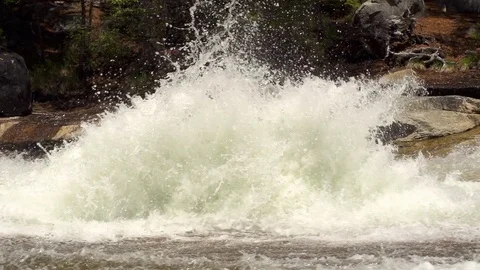 River rapids about Vernal Falls in Yosemite National Park Video stock 113397802