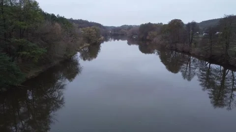 River rapids. Autumn. Video stock 143505850