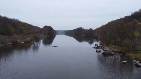 River rapids. Autumn. Stock Footage 143505866