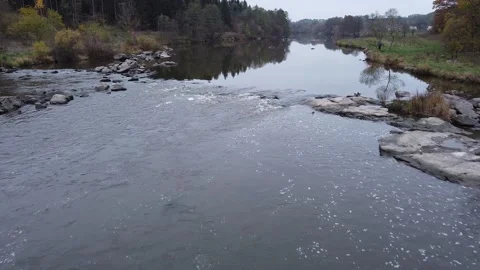 River rapids. Autumn. Stock Footage 143505909