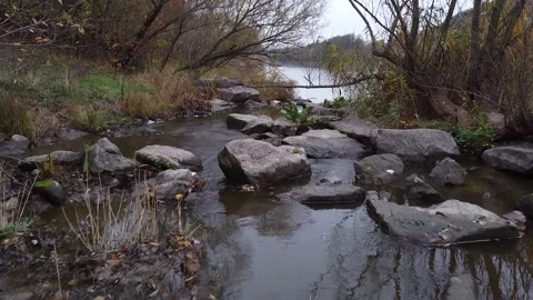 River rapids. Autumn. Stock Footage 143505958
