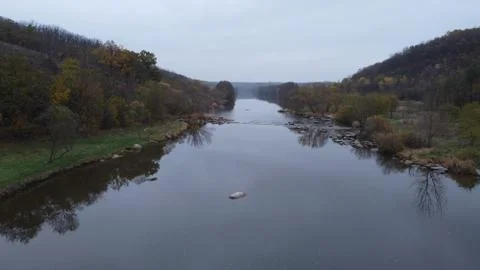 River rapids. Autumn. Stock Photos