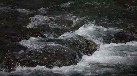 River rapids below Brooks River Falls, Katmai NP, Alaska -2 Stock-Footage 1033044