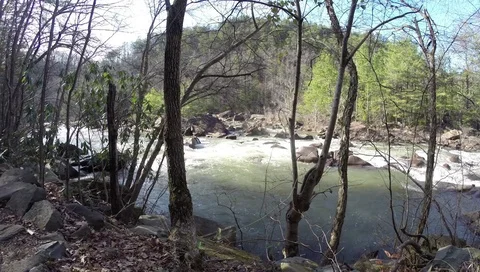 River Rapids in Nature (2.7K Quality) Stock Footage 73124697