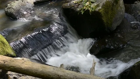 River Rapids. River Banks Formed By Lava. Stock Footage 79709739