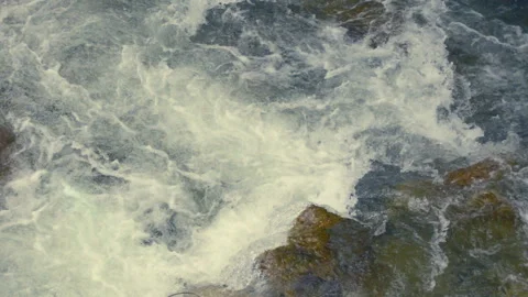 River Rapids with Rocks Stock Footage 99176127
