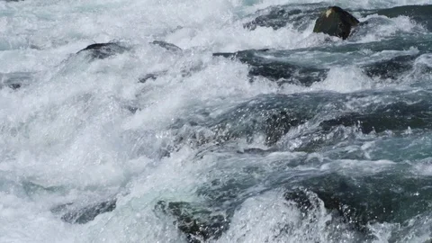 River rapids in slow motion, close up shot. Stock Footage 127961810