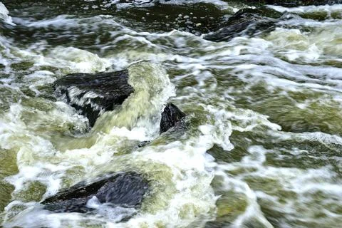 River rapids stone waves nature Stock Photos