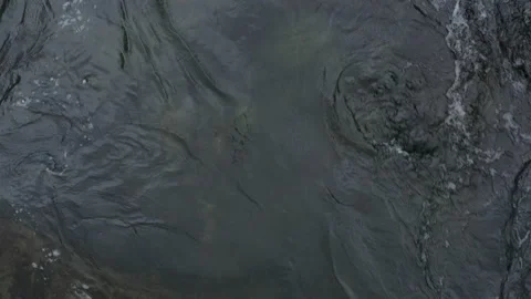 River rapids top view of crystal clear water 1 Stock Footage 137874906