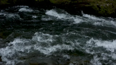River rapids top view of crystal clear water 4 Stock Footage 137875358