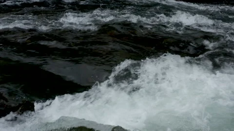 River rapids top view of crystal clear water 5 Stock Footage 137875453