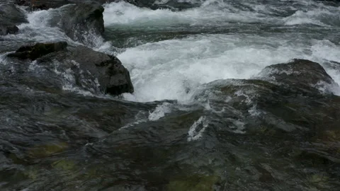 River rapids top view of crystal clear water 6 Stock Footage 137875578