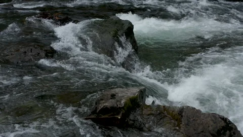 River rapids top view of crystal clear water 8 Stock Footage 137875672
