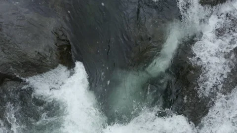 River rapids top view of crystal clear water Stock Footage 137875720