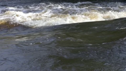 River Rapids Tumbling Water Slowmotion Stock Footage 74552079