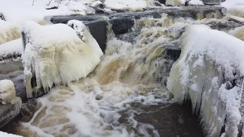 River with rapids on winter Stock-Footage 101443325