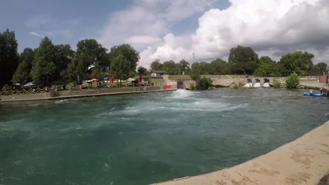 River Recreation Timelapse Stock Footage 79459551