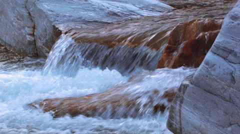 River, red stones Stock Footage 35319734
