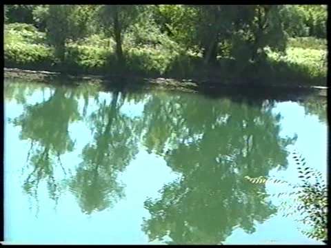 River Reflection Stock Footage 343636742